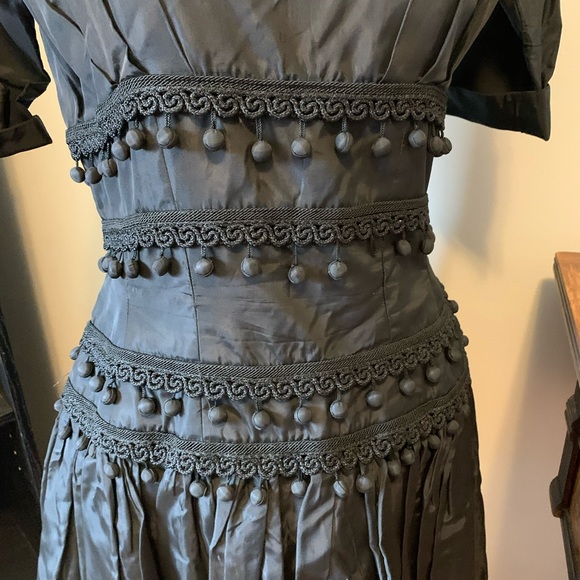 Vintage 1950’s Black Taffeta Dress - Picture 2 of 8